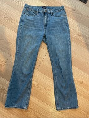 J. Crew Blue Denim Flare Crop Jeans